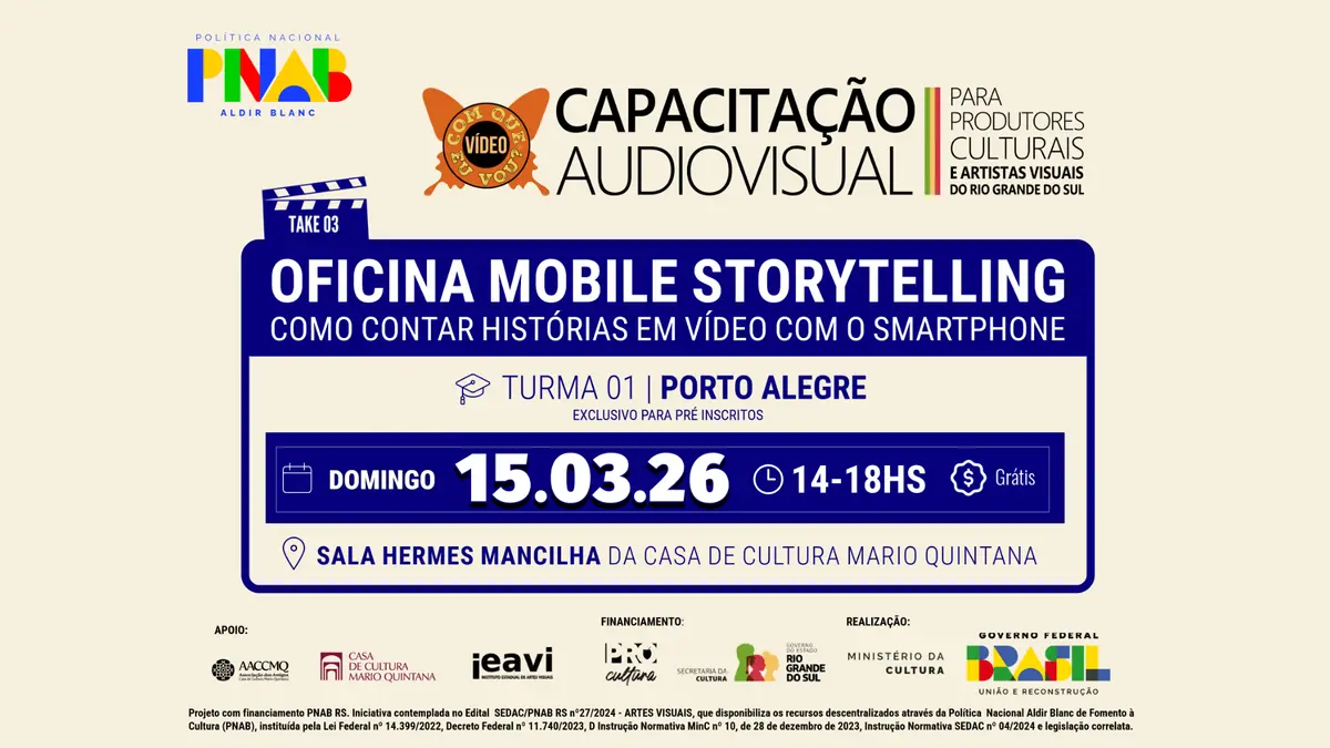 Cartaz de 15.03.26 | Turma 01 | Porto Alegre