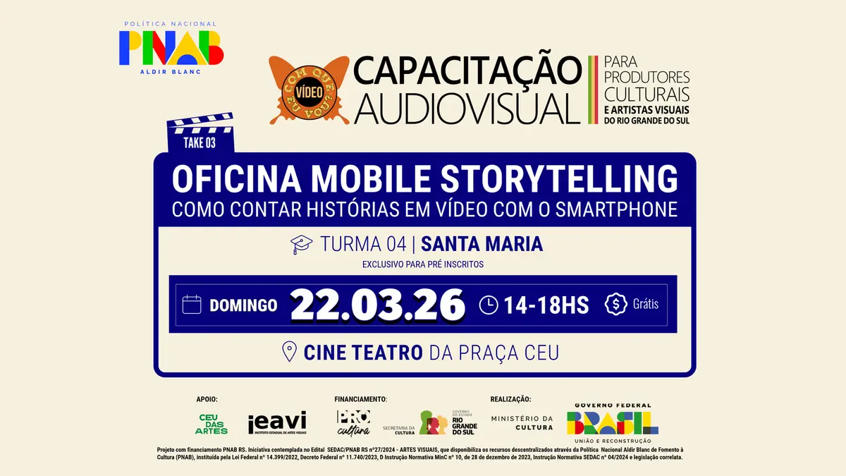 Cartaz de 22.03.26 | Turma 04 | Santa Maria